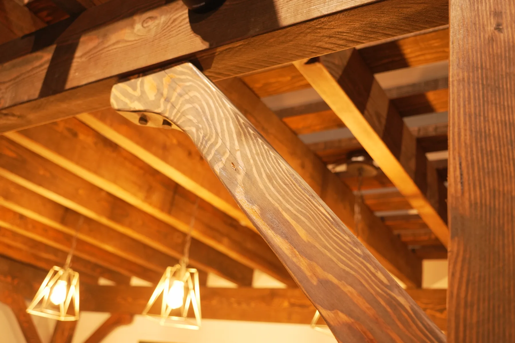 Custom timber frame pergola with outdoor living space