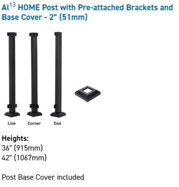 al13 post w brackets 51mm