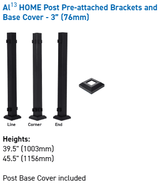 al13 post w brackets 76mm